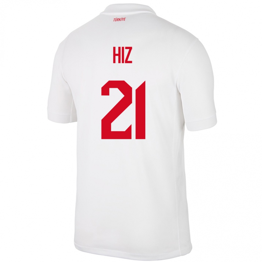 Kids Football Turkey Gülbin Hız #21 White Home Jersey 24-26 T-Shirt