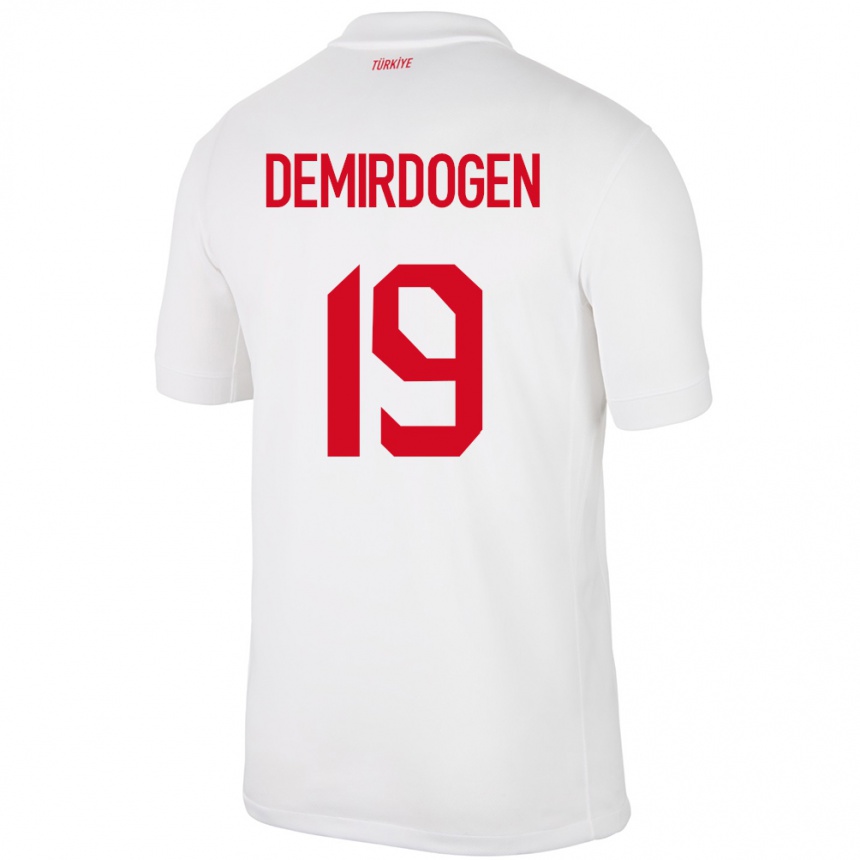 Kids Football Turkey Neslihan Demirdögen #19 White Home Jersey 24-26 T-Shirt