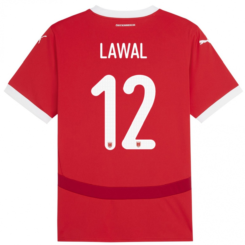 Kids Football Austria Tobias Lawal #12 Red Home Jersey 24-26 T-Shirt