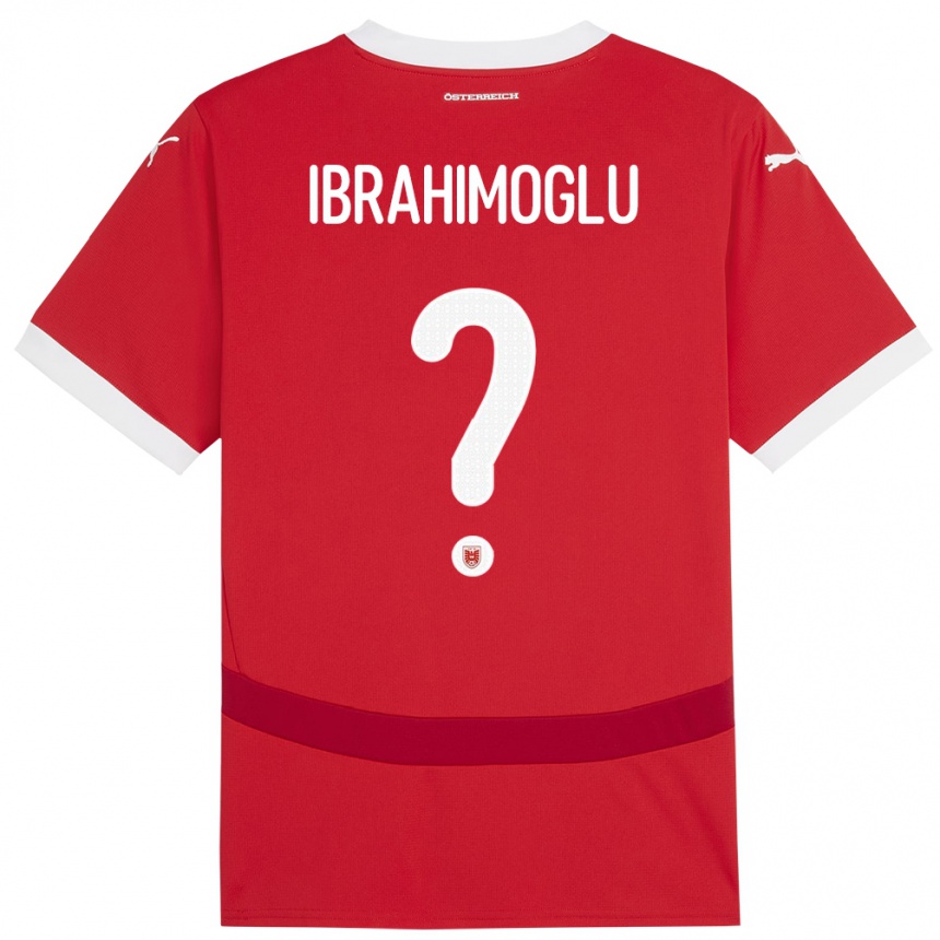 Kids Football Austria Mücahit Ibrahimoglu #0 Red Home Jersey 24-26 T-Shirt