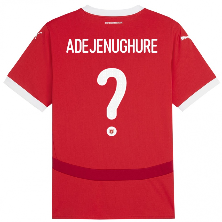 Kids Football Austria Oghenetejiri Adejenughure #0 Red Home Jersey 24-26 T-Shirt