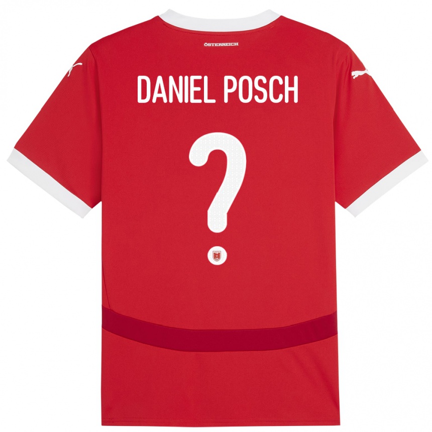 Kids Football Austria Daniel Posch #0 Red Home Jersey 24-26 T-Shirt