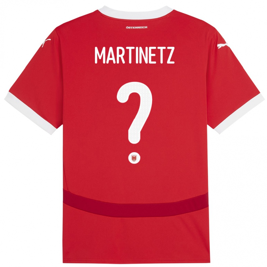 Kids Football Austria Gregor Martinetz #0 Red Home Jersey 24-26 T-Shirt