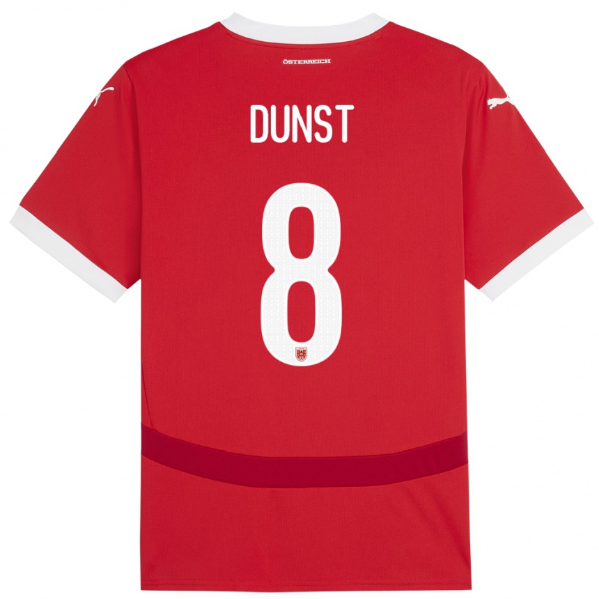 Kids Football Austria Barbara Dunst #8 Red Home Jersey 24-26 T-Shirt