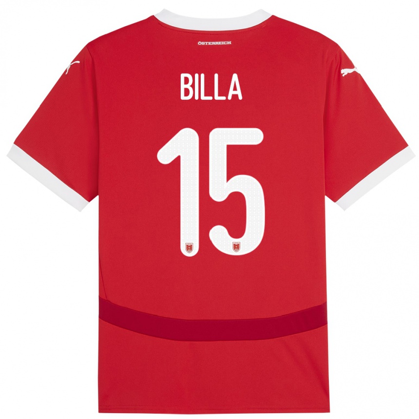 Kids Football Austria Nicole Billa #15 Red Home Jersey 24-26 T-Shirt