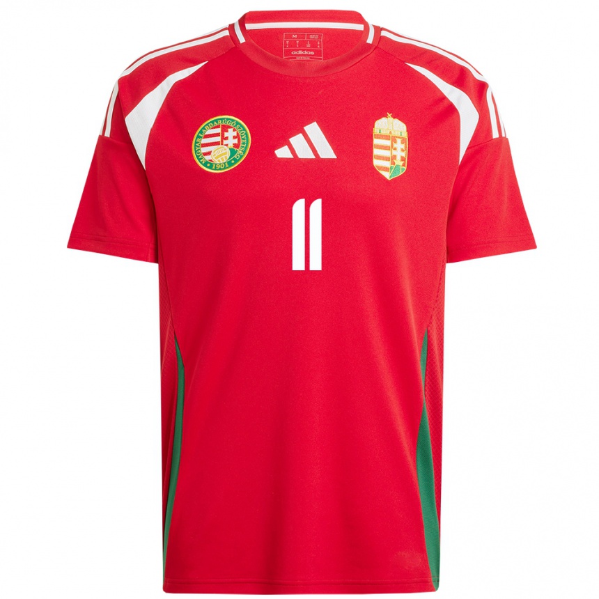 Kids Football Hungary Zalán Kerezsi #11 Red Home Jersey 24-26 T-Shirt