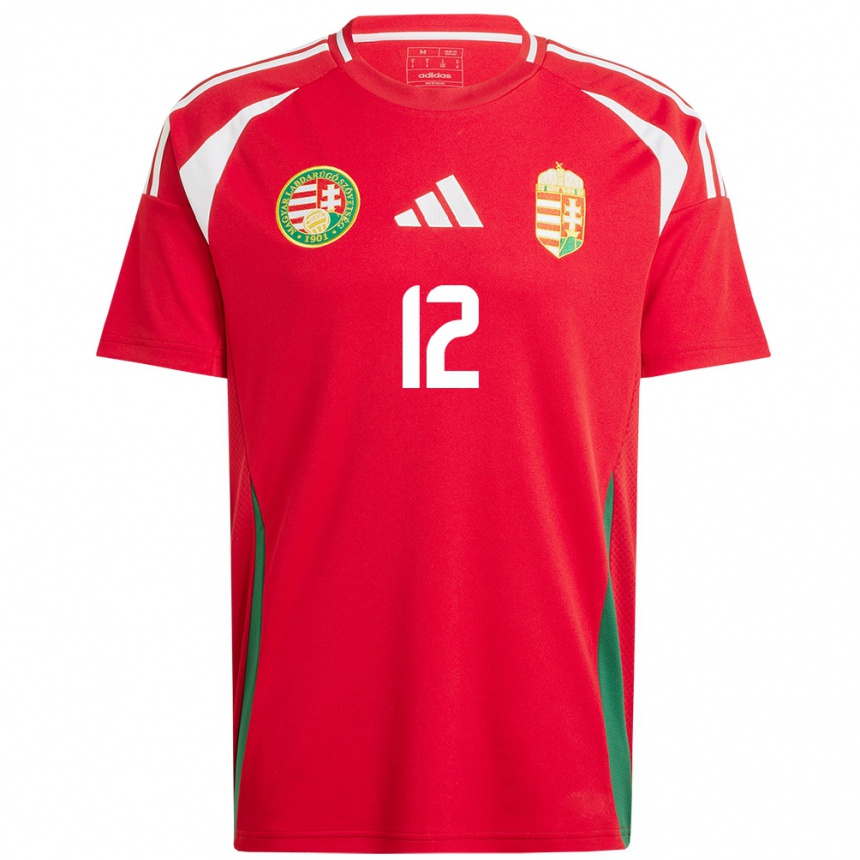 Kids Football Hungary Lauren Brzykcy #12 Red Home Jersey 24-26 T-Shirt