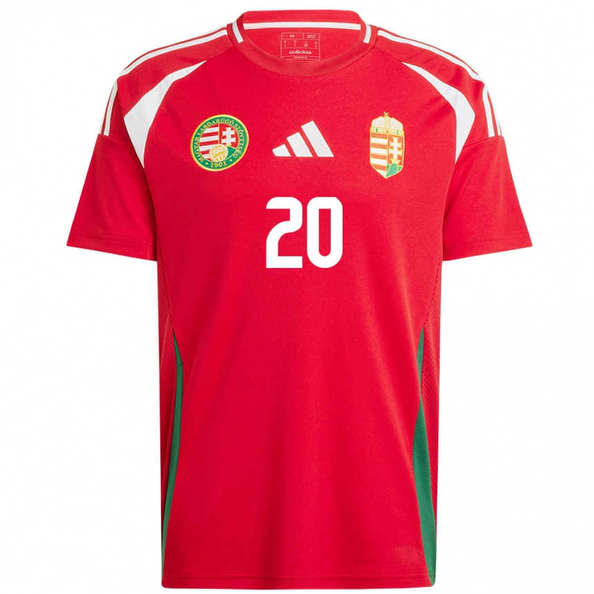 Kids Football Hungary Lilla Turányi #20 Red Home Jersey 24-26 T-Shirt