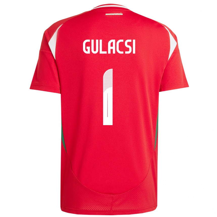 Kids Football Hungary Péter Gulácsi #1 Red Home Jersey 24-26 T-Shirt