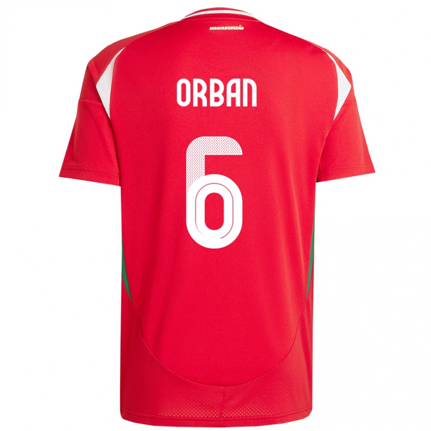 Kids Football Hungary Willi Orbán #6 Red Home Jersey 24-26 T-Shirt