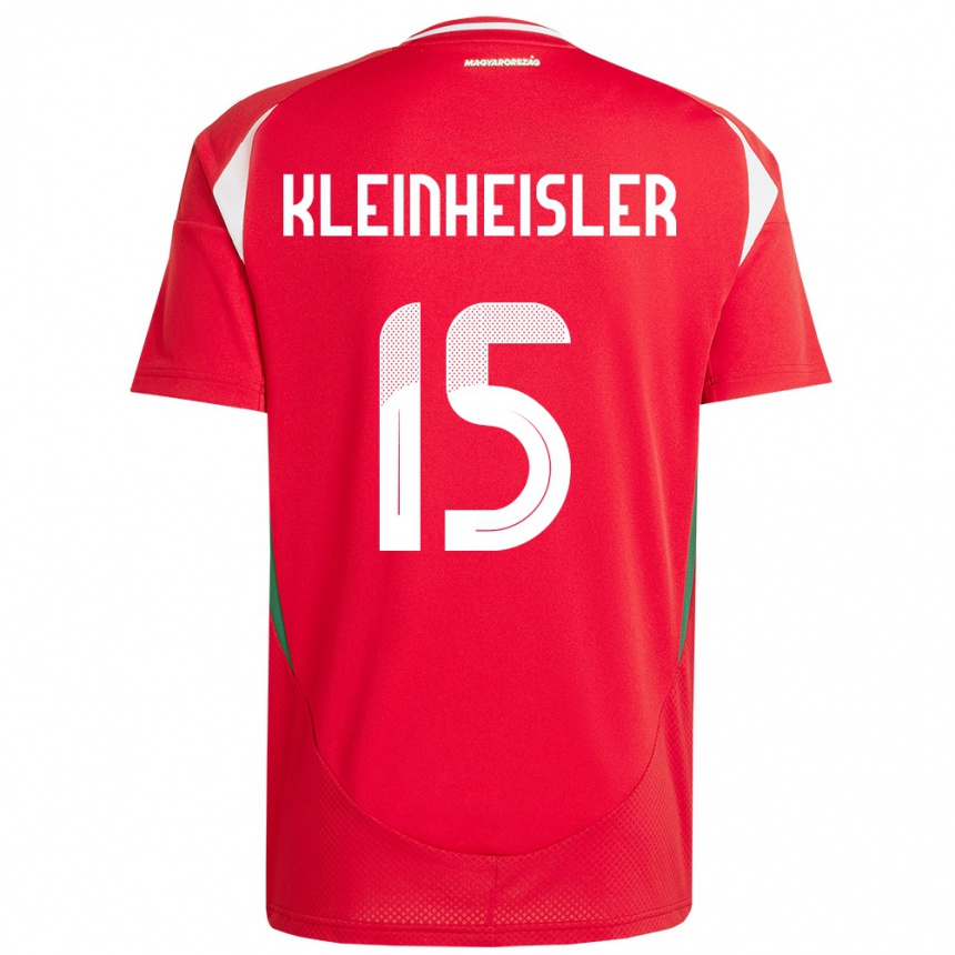 Kids Football Hungary László Kleinheisler #15 Red Home Jersey 24-26 T-Shirt