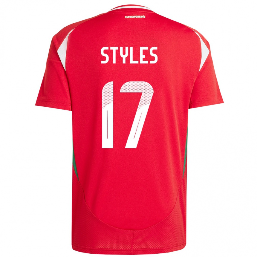 Kids Football Hungary Callum Styles #17 Red Home Jersey 24-26 T-Shirt