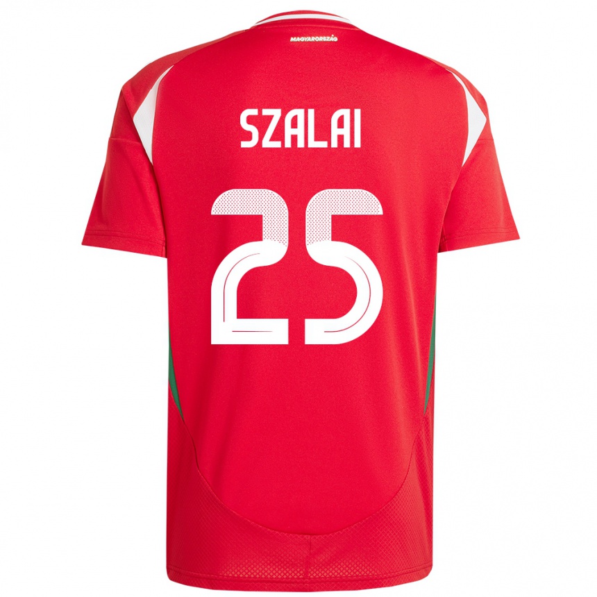 Kids Football Hungary Gábor Szalai #25 Red Home Jersey 24-26 T-Shirt