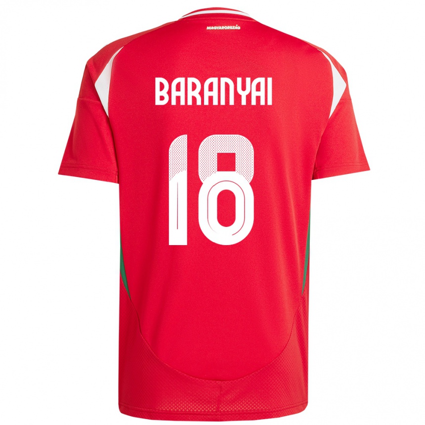 Kids Football Hungary Nimród Baranyai #18 Red Home Jersey 24-26 T-Shirt