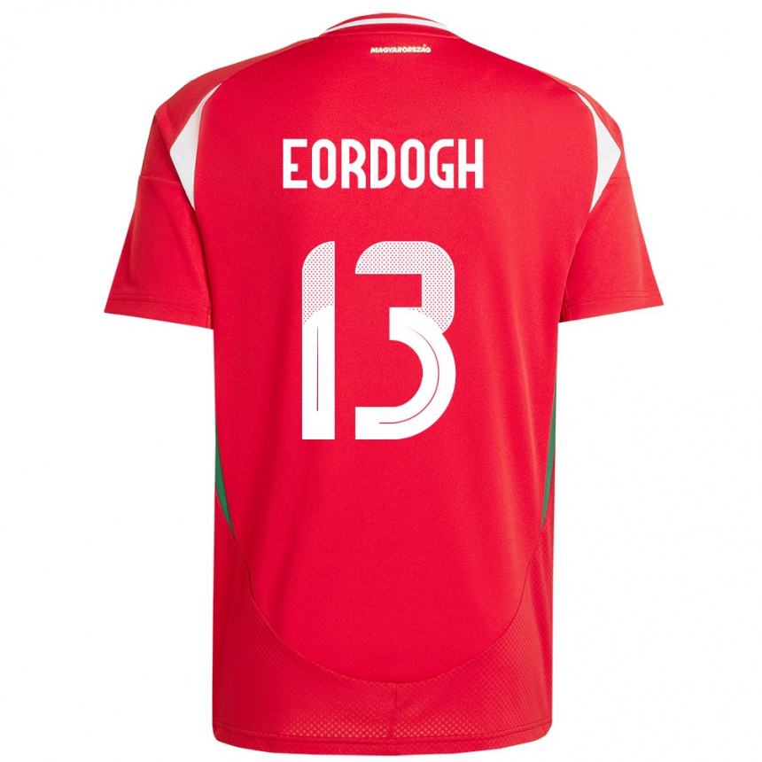 Kids Football Hungary András Eördögh #13 Red Home Jersey 24-26 T-Shirt