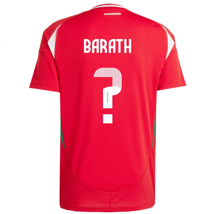 Kids Football Hungary Péter Baráth #0 Red Home Jersey 24-26 T-Shirt