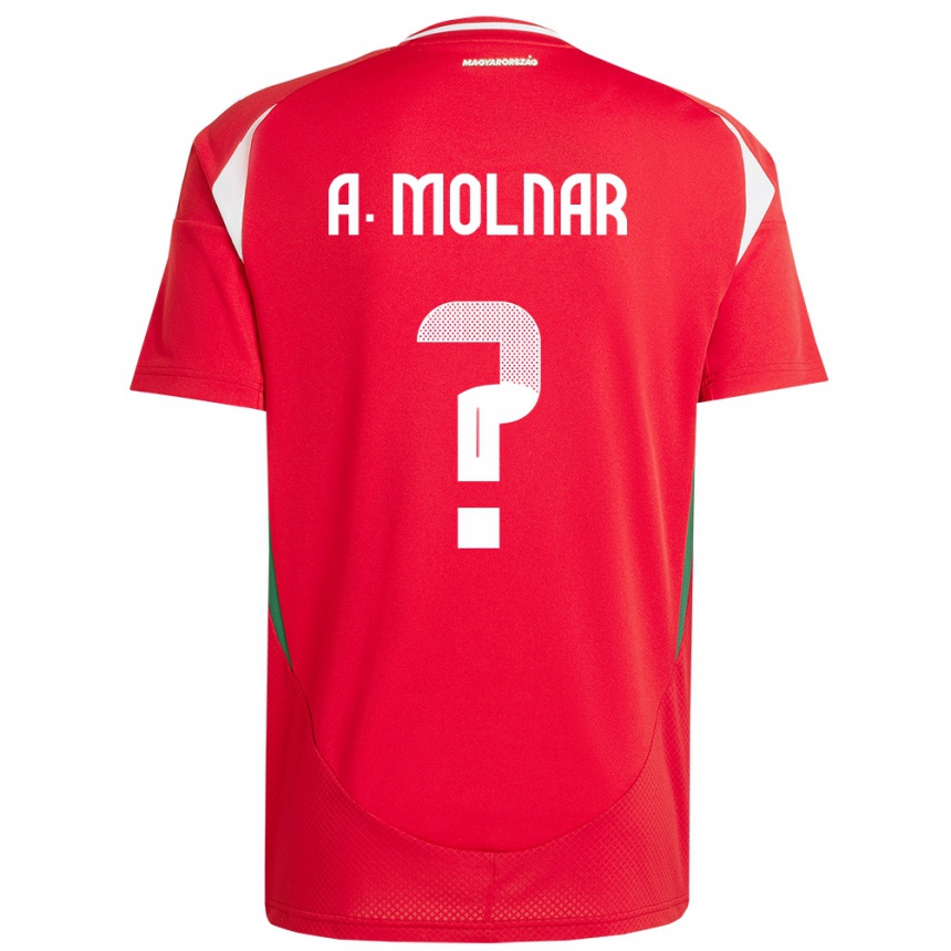 Kids Football Hungary Ádin Molnár #0 Red Home Jersey 24-26 T-Shirt