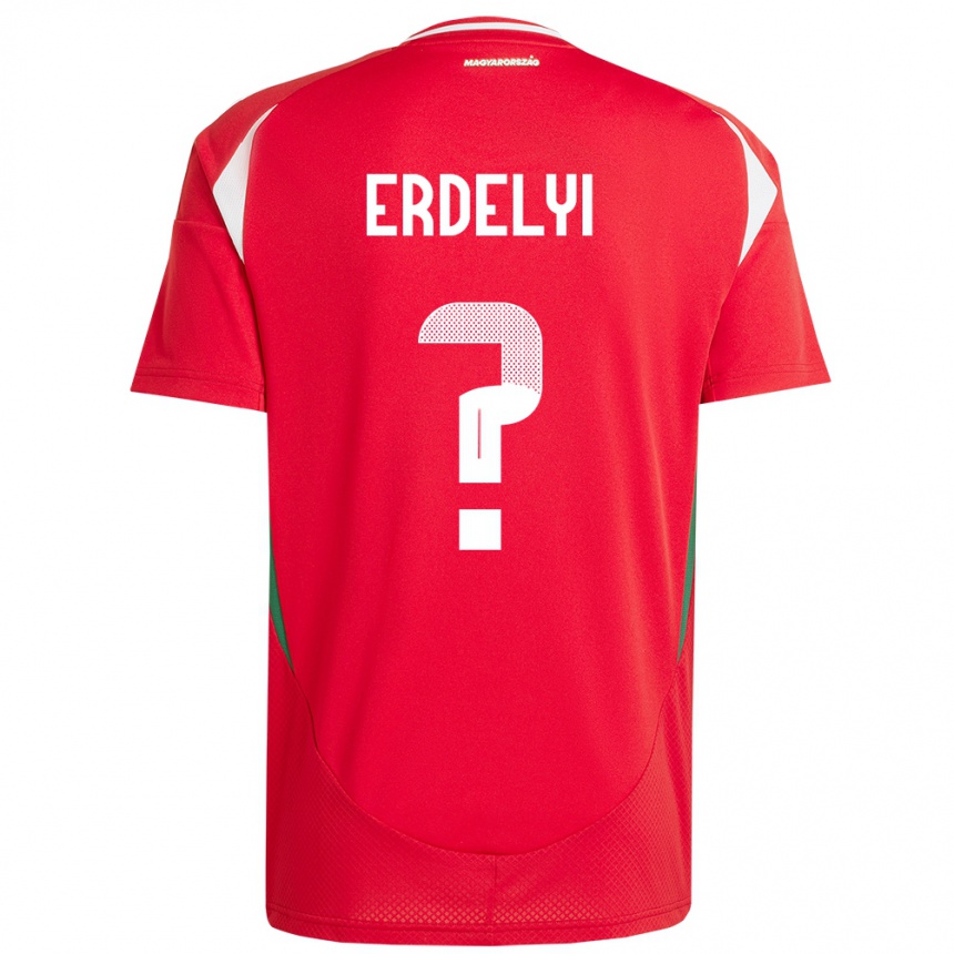 Kids Football Hungary Benedek Erdélyi #0 Red Home Jersey 24-26 T-Shirt