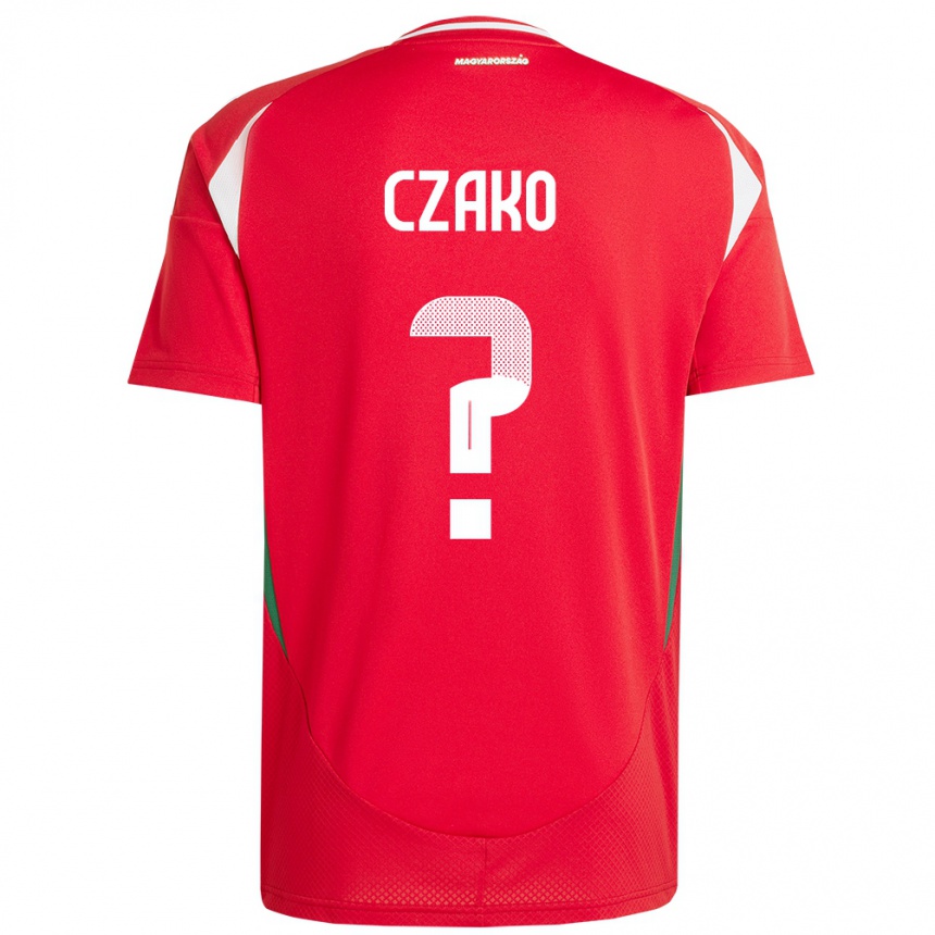 Kids Football Hungary Milán Czakó #0 Red Home Jersey 24-26 T-Shirt