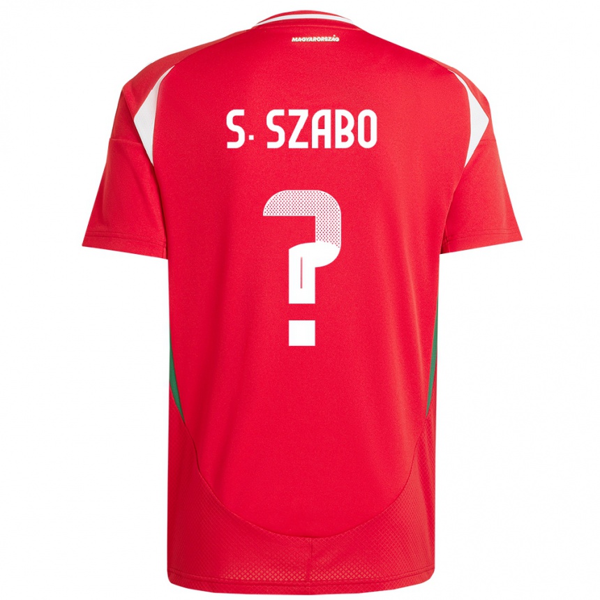 Kids Football Hungary Szilárd Szabó #0 Red Home Jersey 24-26 T-Shirt