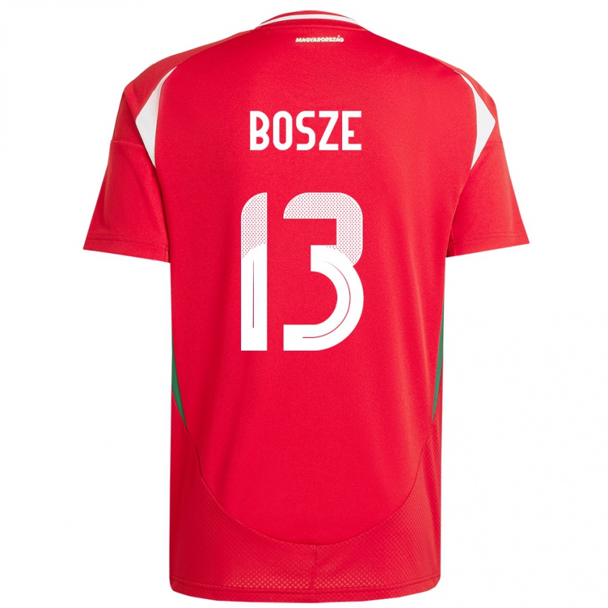 Kids Football Hungary Levente Bősze #13 Red Home Jersey 24-26 T-Shirt