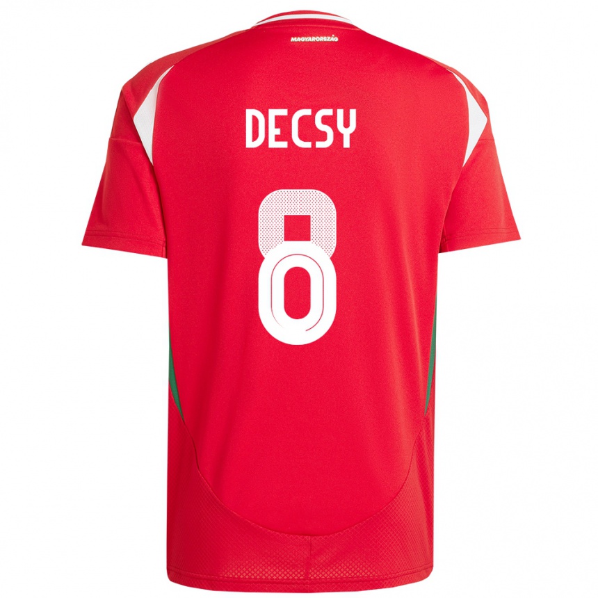 Kids Football Hungary Ádám Décsy #8 Red Home Jersey 24-26 T-Shirt