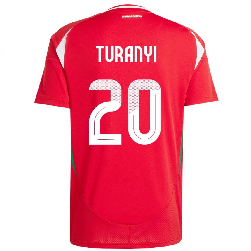 Kids Football Hungary Lilla Turányi #20 Red Home Jersey 24-26 T-Shirt