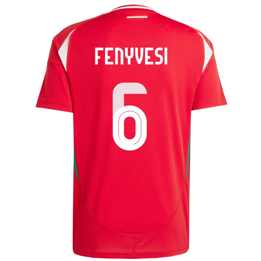 Kids Football Hungary Evelin Fenyvesi #6 Red Home Jersey 24-26 T-Shirt