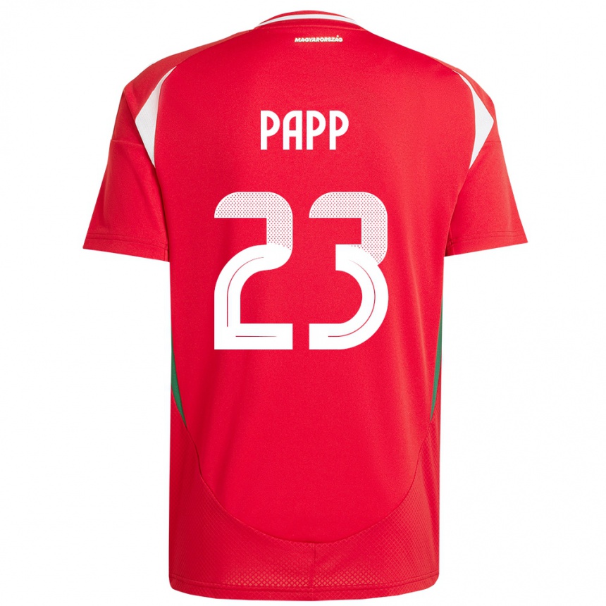 Kids Football Hungary Luca Papp #23 Red Home Jersey 24-26 T-Shirt