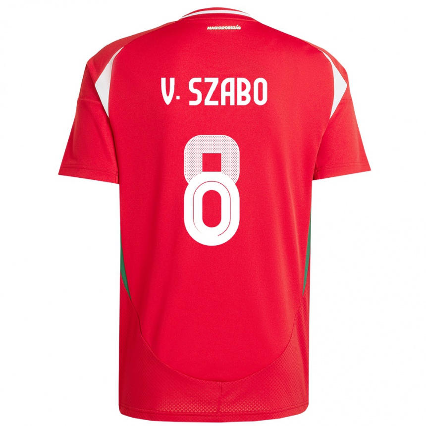 Kids Football Hungary Viktória Szabó #8 Red Home Jersey 24-26 T-Shirt