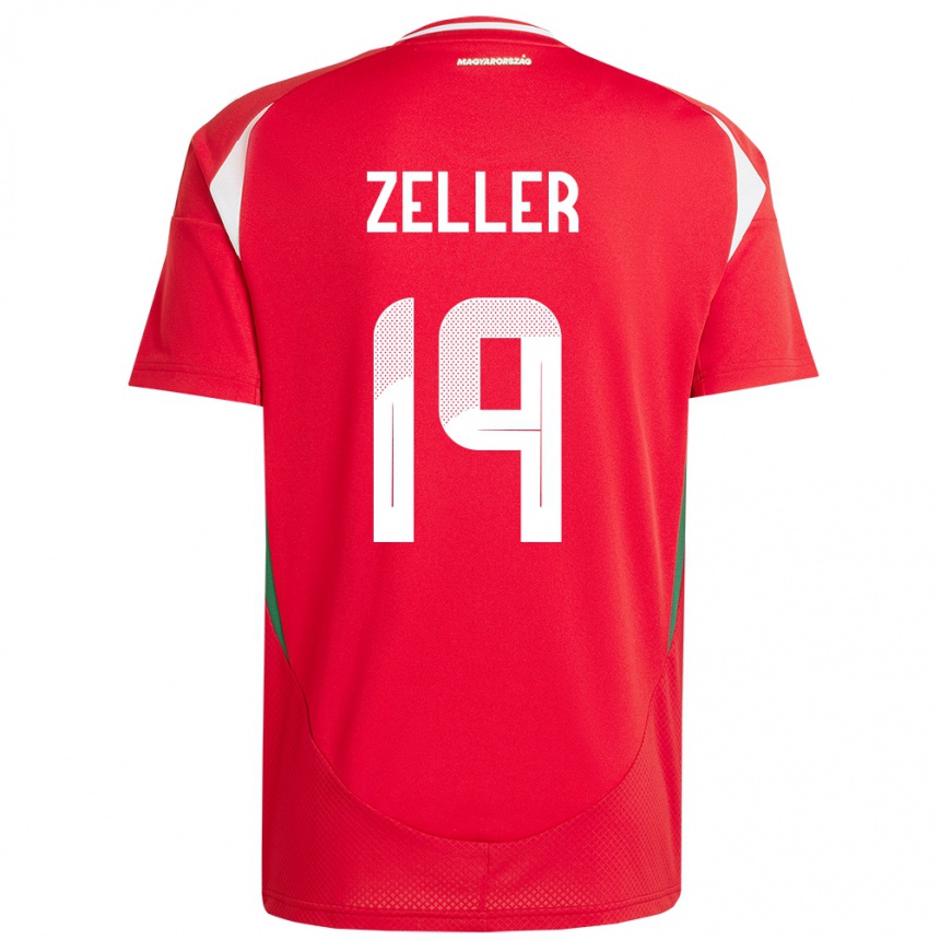 Kids Football Hungary Dóra Zeller #19 Red Home Jersey 24-26 T-Shirt