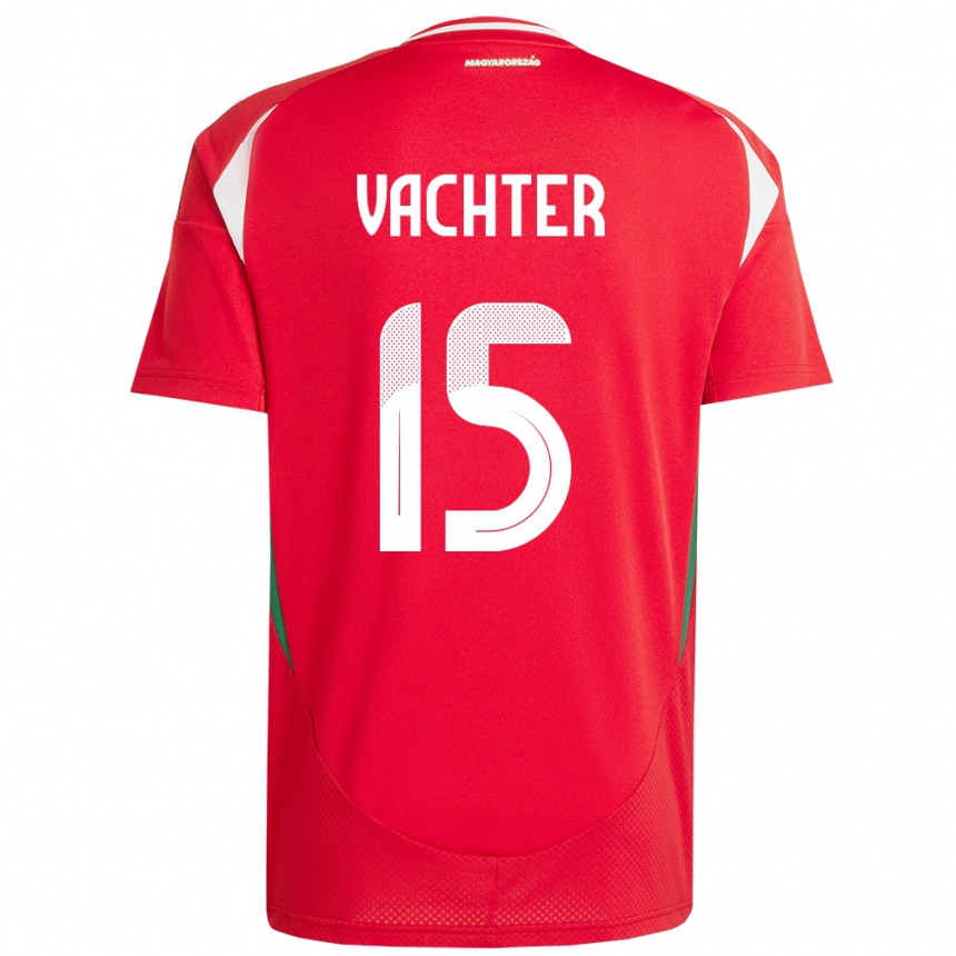 Kids Football Hungary Fanni Vachter #15 Red Home Jersey 24-26 T-Shirt