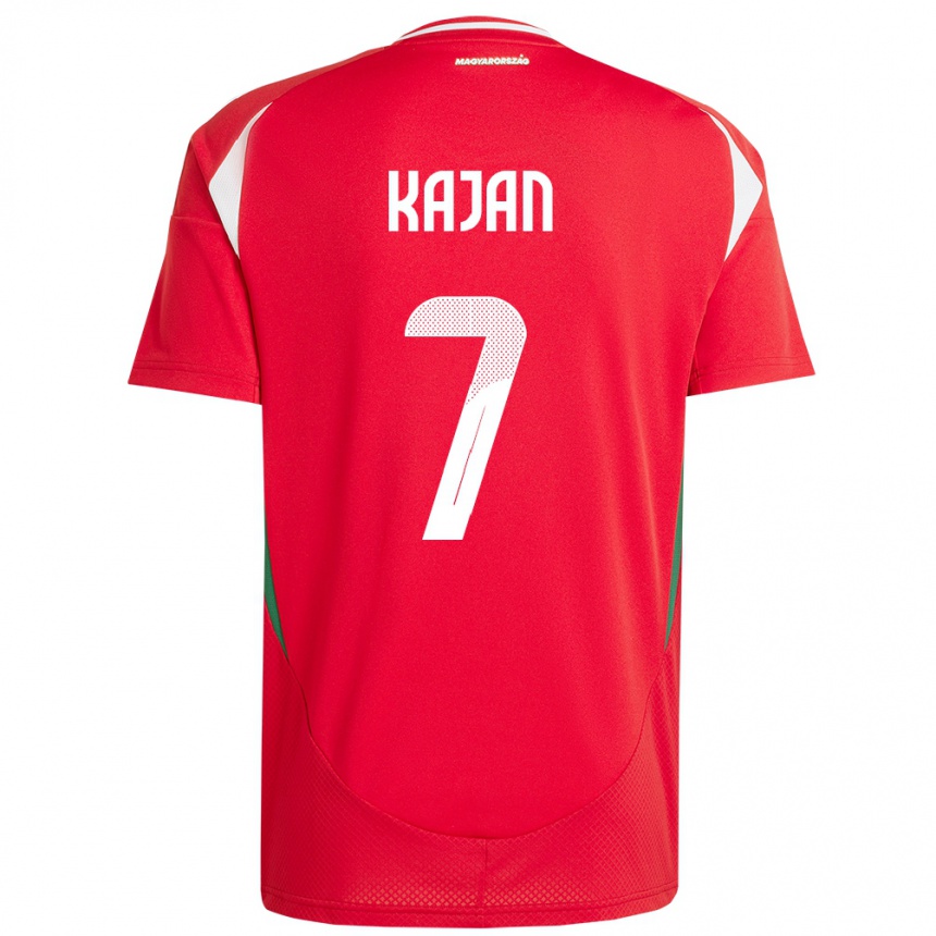 Kids Football Hungary Zsanett Kaján #7 Red Home Jersey 24-26 T-Shirt