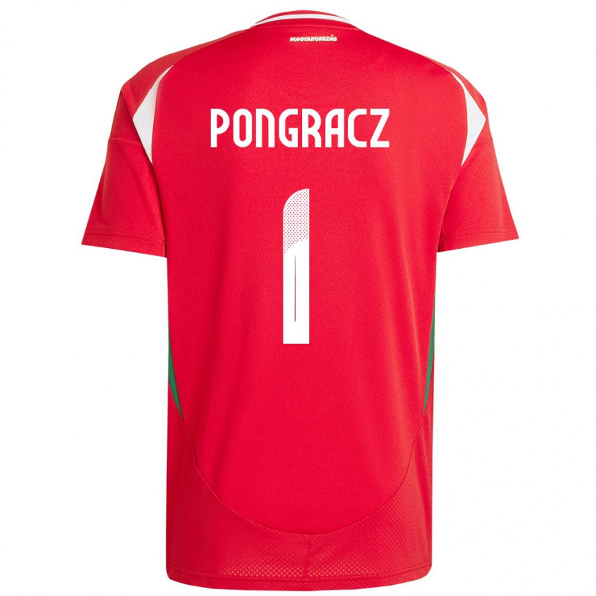 Kids Football Hungary Agness Pongracz #1 Red Home Jersey 24-26 T-Shirt