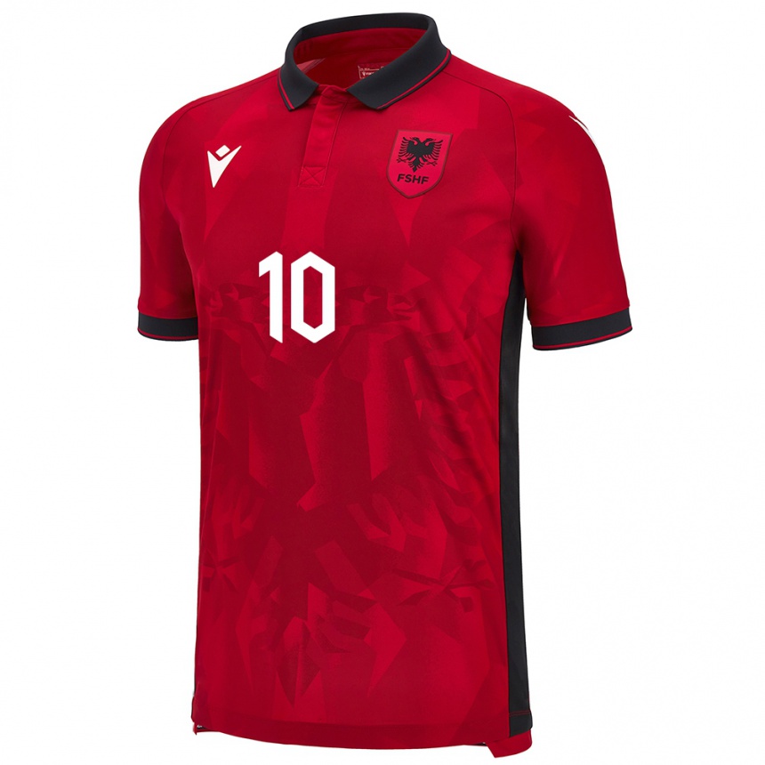 Kids Football Albania Qëndresa Krasniqi #10 Red Home Jersey 24-26 T-Shirt