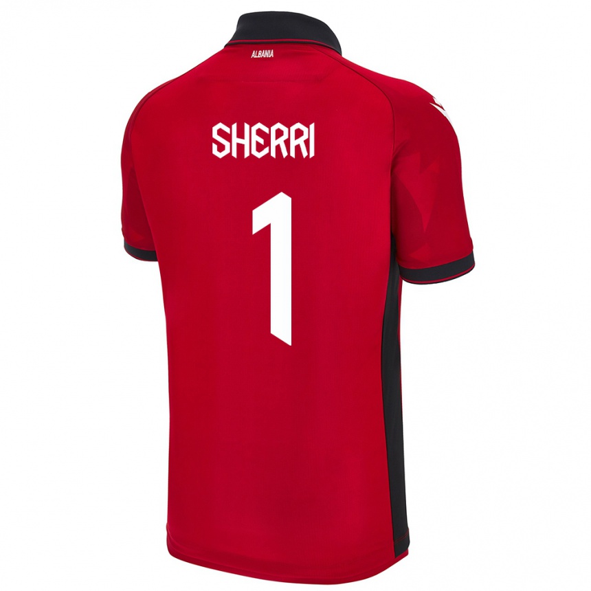 Kids Football Albania Alen Sherri #1 Red Home Jersey 24-26 T-Shirt