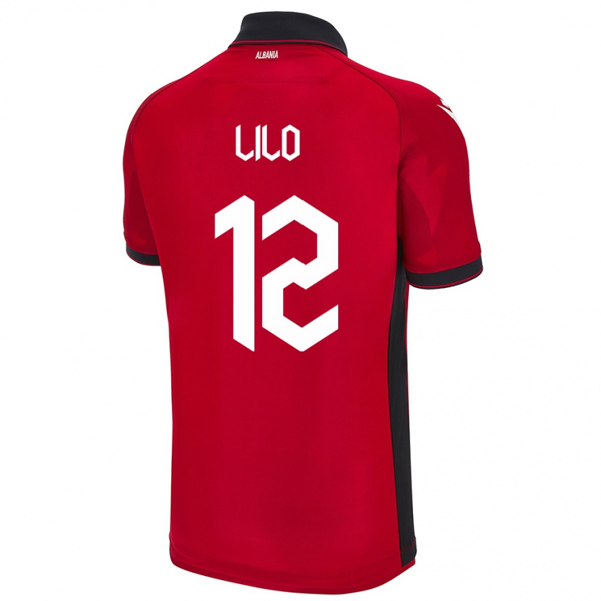 Kids Football Albania Klidman Lilo #12 Red Home Jersey 24-26 T-Shirt