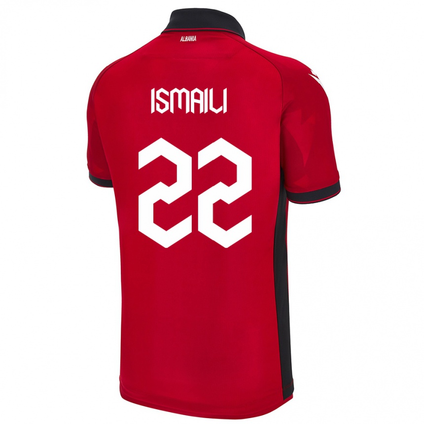 Kids Football Albania Ysni Ismaili #22 Red Home Jersey 24-26 T-Shirt