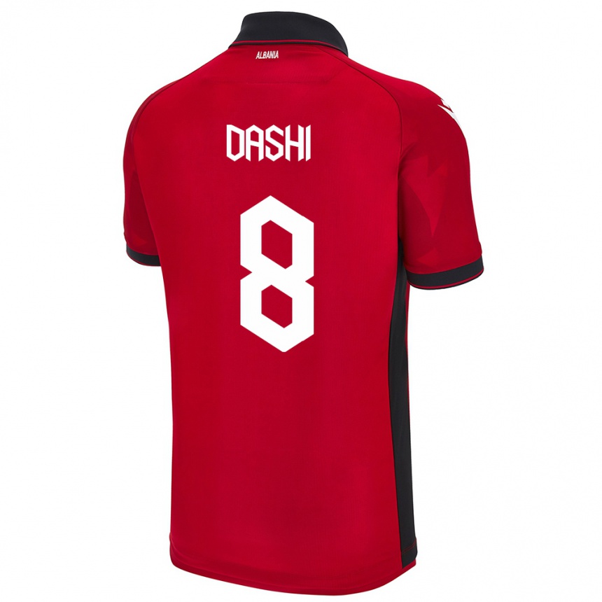 Kids Football Albania Matteo Dashi #8 Red Home Jersey 24-26 T-Shirt