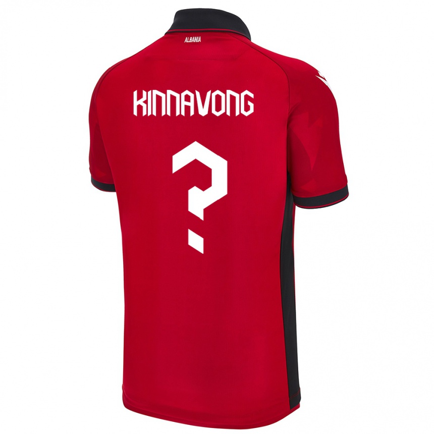 Kids Football Albania Jordan Kinnavong #0 Red Home Jersey 24-26 T-Shirt