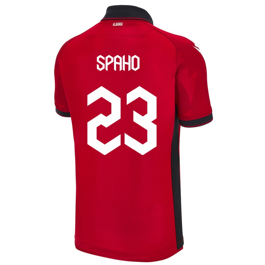 Kids Football Albania Klesjana Spaho #23 Red Home Jersey 24-26 T-Shirt