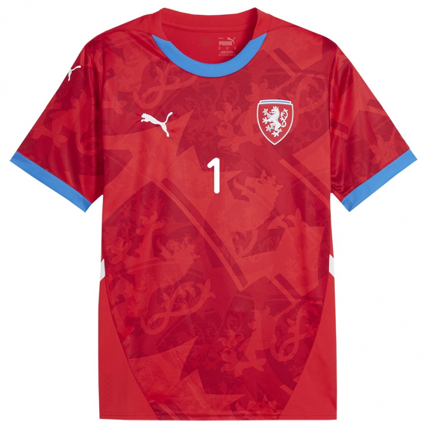 Kids Football Czech Republic Adam Rezek #1 Red Home Jersey 24-26 T-Shirt