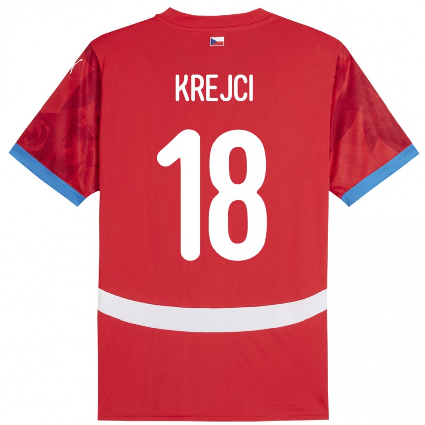 Kids Football Czech Republic Ladislav Krejci #18 Red Home Jersey 24-26 T-Shirt