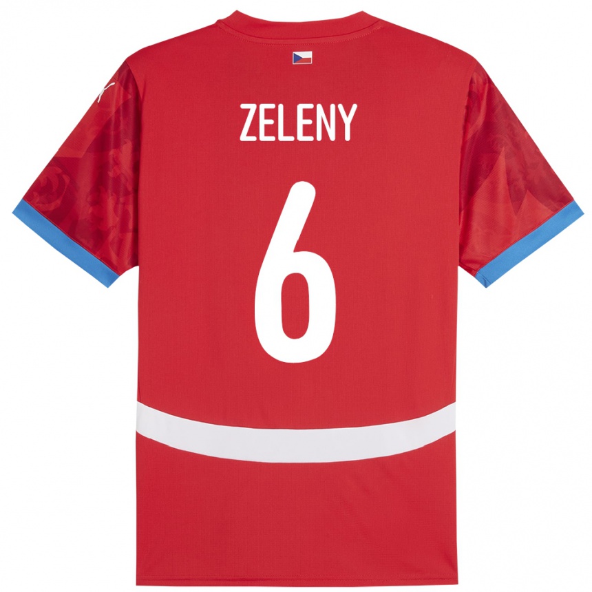 Kids Football Czech Republic Jaroslav Zelený #6 Red Home Jersey 24-26 T-Shirt