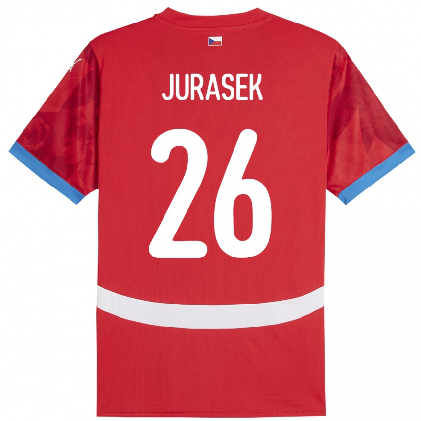 Kids Football Czech Republic Matej Jurasek #26 Red Home Jersey 24-26 T-Shirt