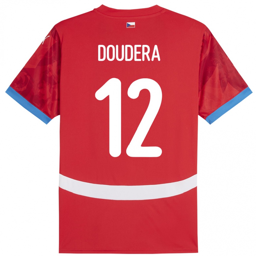 Kids Football Czech Republic David Doudera #12 Red Home Jersey 24-26 T-Shirt