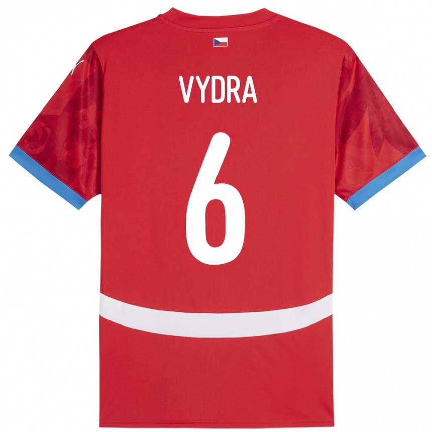 Kids Football Czech Republic Patrik Vydra #6 Red Home Jersey 24-26 T-Shirt