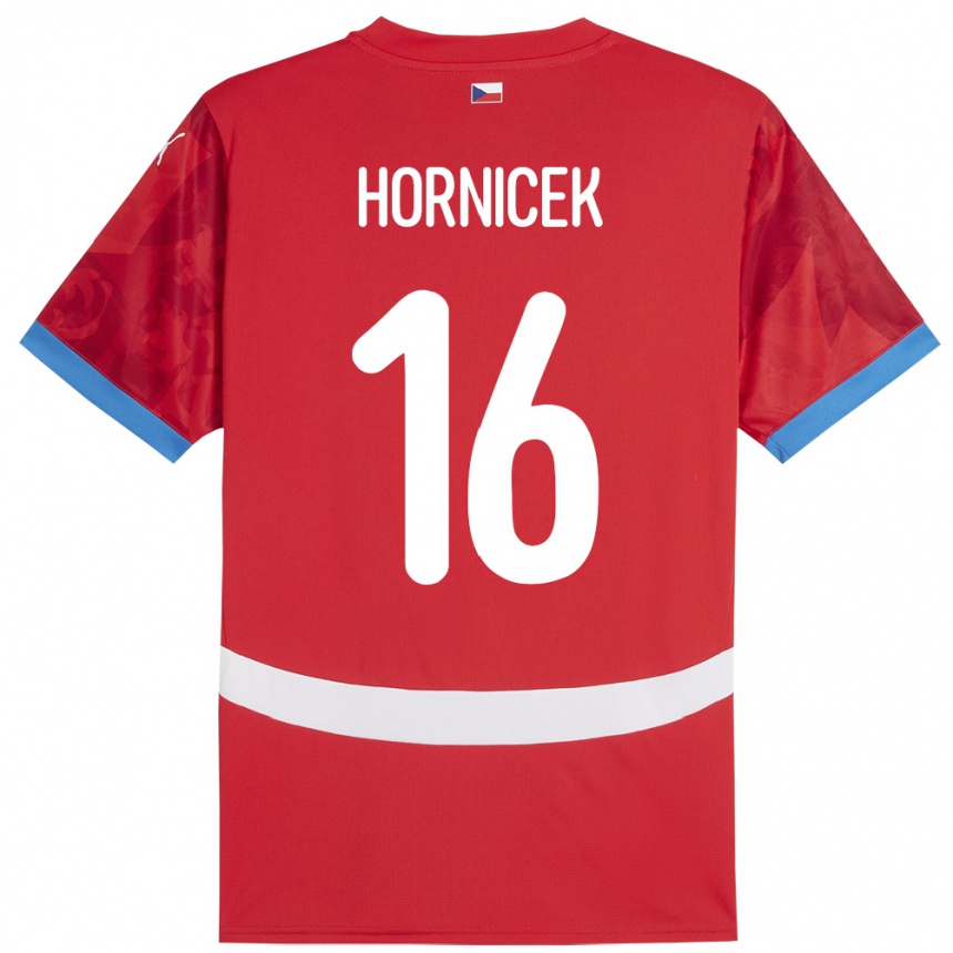 Kids Football Czech Republic Lukas Hornicek #16 Red Home Jersey 24-26 T-Shirt