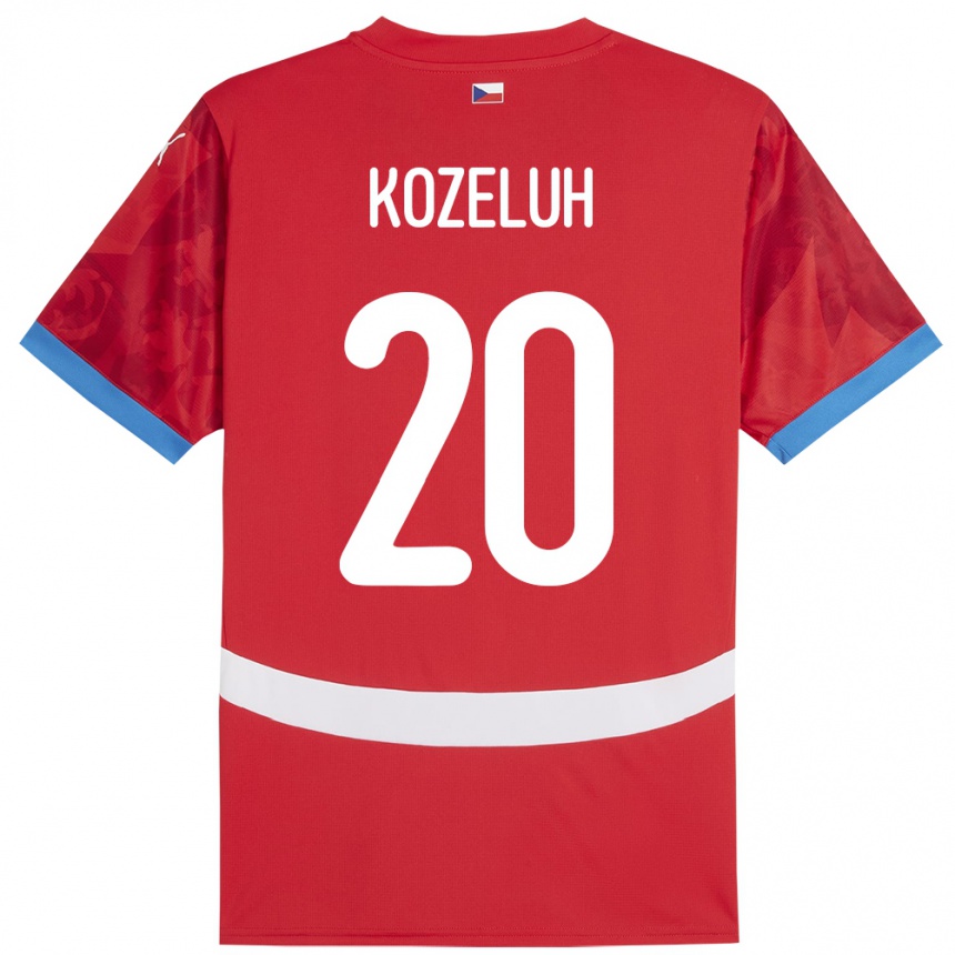 Kids Football Czech Republic Josef Kozeluh #20 Red Home Jersey 24-26 T-Shirt