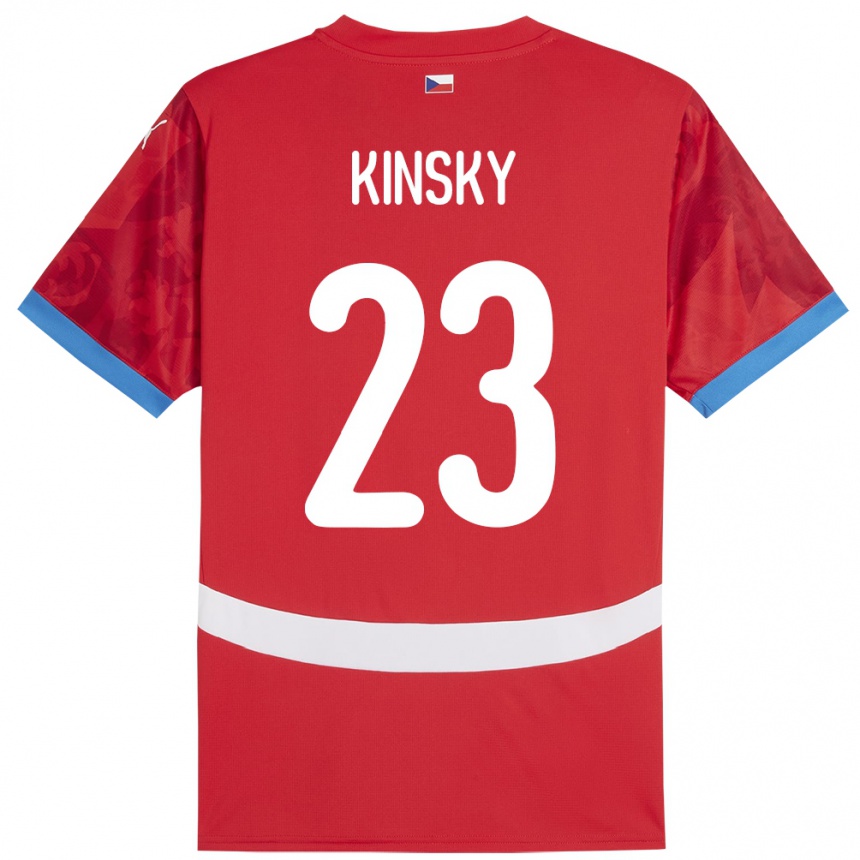 Kids Football Czech Republic Antonin Kinsky #23 Red Home Jersey 24-26 T-Shirt